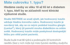 Studie: Máte cukrovku 1. typu?