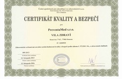 Pro Vás: Certifikát kvality a bezpečí naší práce!